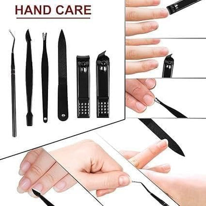 Manicure Set - 18 in 1 Professional Nail Clippers Pedicure Kit, Manicure Tool Kit, Stainless Steel Facial Grooming Set Kit, Gift Idea for Women, Men(Green) - color: Green
