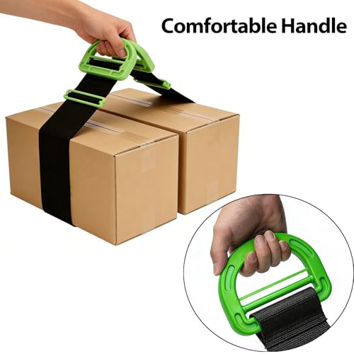 Moving Straps,Lifting Straps 1 Person Adjustable Moving Strap for Easily Moving Furniture,Appliances,Mattresses,Heavy Objects up to 600lbs - color: Green