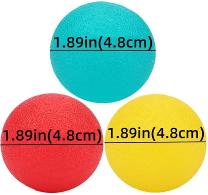 Stress Balls for Adults, Physical Therapy Hand Exercise Balls Kits, Squeeze Balls Sets for Hand Finger Wrist Muscles Arthritis Training, Hand Grip Strengthening Train Ball