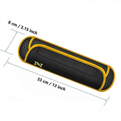 Ultra Thick & Breathable Universal Shoulder Pad Cushion for Bag - Long & Comfort - color: Black&yellow