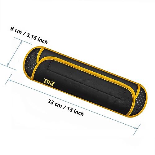 Ultra Thick & Breathable Universal Shoulder Pad Cushion for Bag - Long & Comfort - color: Black&yellow