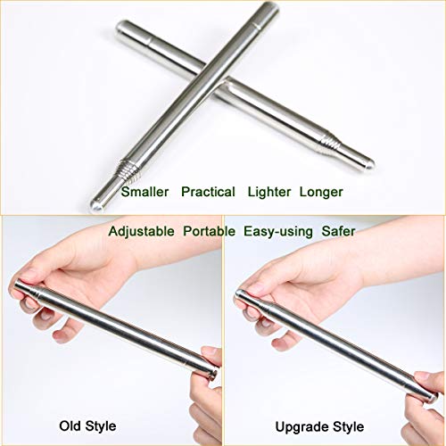 Light Weight Super Endurance Belly Dance Wings Telescopic Stick, Stainless Steel Telescopic Rod Cat Noir Stick