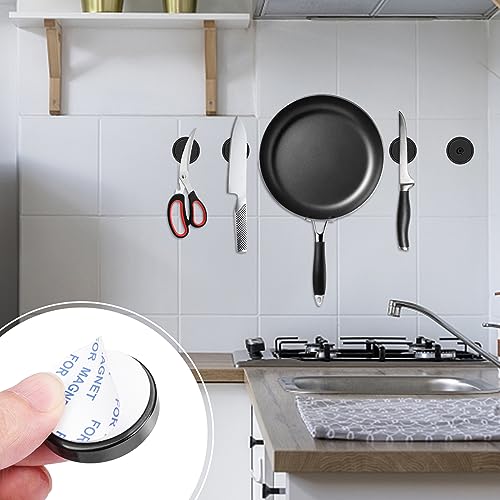 Strong Rare Earth Neodymium Magnets with Screws, 110Lbs, 12 Pack | Heavy Duty Disc Cup Magnets with Countersunk Hole and Adhesive Backing for Kitchen, Tool Room, and Wall Hanging - size: 1.26 inch