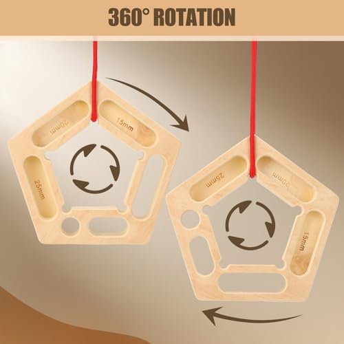 Rock Climbing Training Board, Portable Fingerboards with Ropes, Professional Climbing Boards for Pull-up Grip Arm Training Indoor and Outdoor