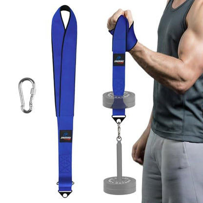 2 In 1 Arm Wrestling Training Strap Belt with Neoprene Padded | Hand Grip Arm Finger Wrist Forearm Strength Weight Workouts Equipment Suitable for Barbell Plates Home and Gym Training