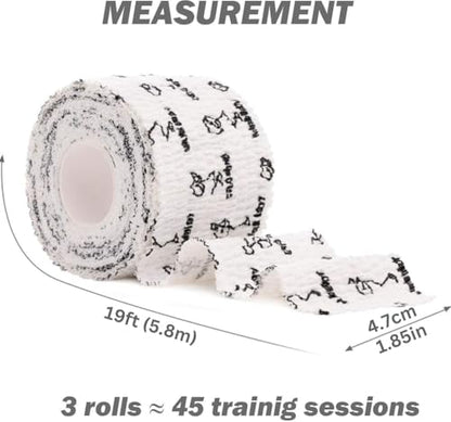 WARM BODY COLD MIND 1.85" Weightlifting Thumb Tape - Hook Grip Tape for Powerlifting, Cross Training, Gym Tape, Workout, Weight Lifting Tape, Athletic Finger Wrap (White 3 Rolls) - color: 3 Rolls White