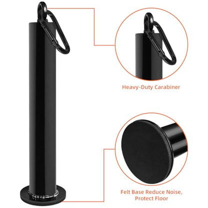 Weight Loading Pin with Carabiner Fit 1 inch and 2 inch Olympic Weight Plate for Fitness Strength Cable Pulley System LAT Lifting Pulldown Home Gym