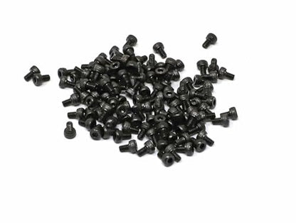 iexcell 100 Pcs M2.5 x 4mm Thread Pitch 0.45 mm Alloy Steel 12.9 Grade Hex Socket Head Cap Screws Bolts Kit, Black Oxide Finish - size: M2.5 x 4mm