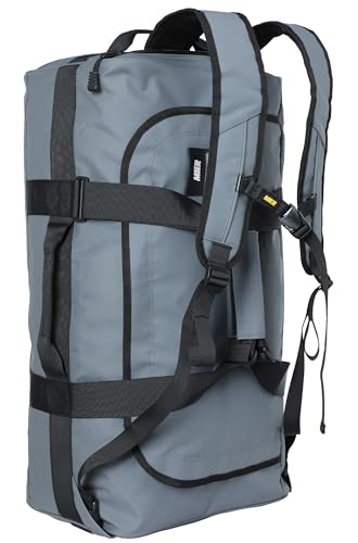 MIER 40L/60L/90L Water Resistant Backpack Duffel, Heavy Duty Duffle Bags | Heavy-Duty; Inner Zipper Pockets; Suit for Travel Gym Camping Sports Weekend Getaways; Convertible with Backpack Straps - color: Gray, size: 60l