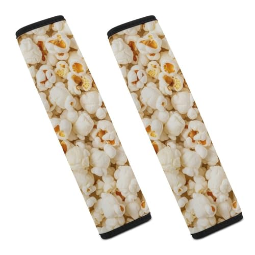 Universal Soft and Comfortable Seat Belt Cover for Adult Use, Stroller Pushchair High Chair, 2 Pack Popcorn Fun Novelty Food Shoulder Harness Cover - color: Pattern 930
