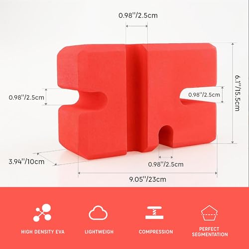 Bench Press Block,EVA Support Grip Pad, Foam Barbell Weight Bar Grip Multiple Angles Training Blocks, for Gym Home Fitness, L