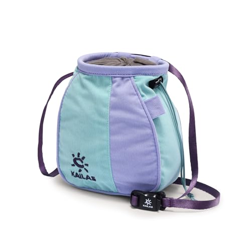 KAILAS Chalk Bag for Climbing Bouldering Giftbox Wide Opening Brush Holders Rock Climbing Gear - color: Blue
