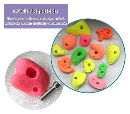 Climbing Kit,Climbing Holds, Set of 5 Screw-On Rock Climbing Holds, Random Style Climbing Grab Rocks, Home School Rock Climbing Wall(5pcs-Plank Installation) - size: 5pcs-Plank installation