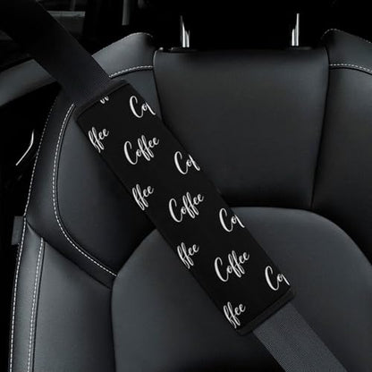 2PCS Coffee Seat Belt Shoulder Pad Soft Padded Harness Pads Strap for Adults and Children, All Vehicles, Anti-Slip Pad - color: Pattern 19