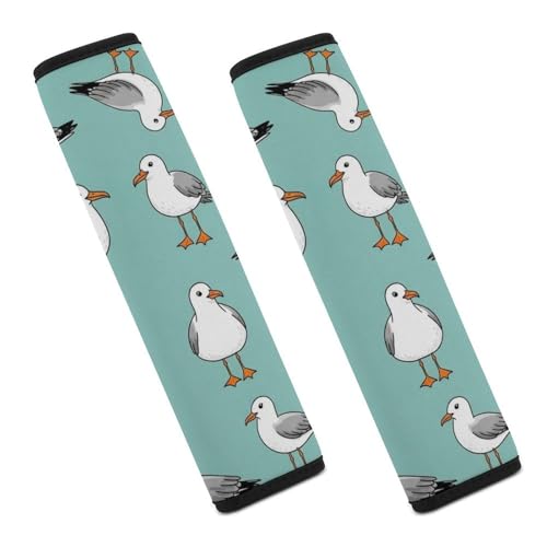 2PCS Seagull Car Seat Belt Pad Universal Fit Seat Belt Covers Cushion for Kids, Car Seats Pushchair Strollers High Chair Pushchair, Easy Install (No Tool) - color: Pattern 579