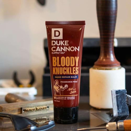 Duke Cannon Bloody Knuckles Hand Repair Balm - Travel Size Tube, 3 oz, Unscented, Non-Greasy Moisturizer for Dry, Cracked Hands (4 Pack) - size: 3 Ounce (Pack of 4)