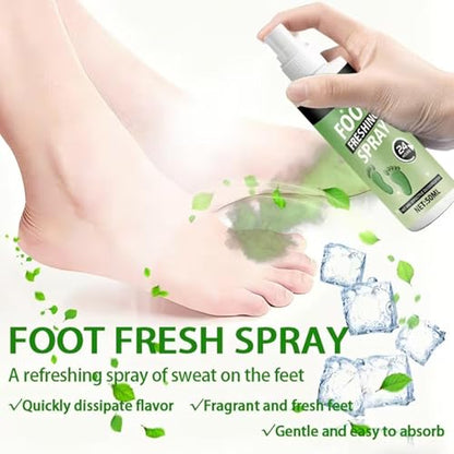 Shoe Odor Spray 60ml Powerful Long-Lasting Freshener | Foot Odor Spray for Leather Boots Footwear Tennis Hockey Closet Home Sneaker