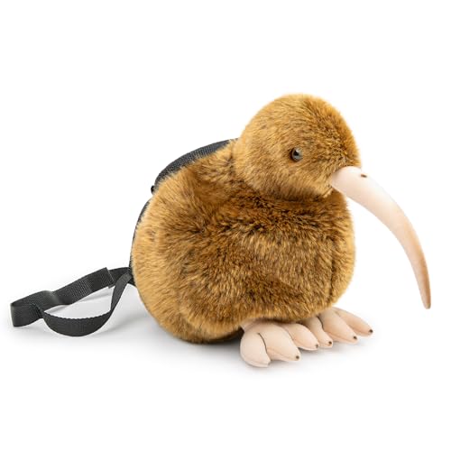Kiwi Bird Rock Climbing Chalk Bag, Fun Plush Animal Chalk Pouch with Drawstring, Adjustable Waist Belt for Indoor Outdoor Bouldering Sport Climbing, Gift for Climbers Beginners & Enthusiasts - color: Brown