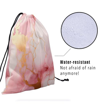 Gymnastics Grip Bag for Gymnasts Gymnastic Drawstring Bag Gym Athlete Bag - color: Pink Marble With Gold Stripes, size: 9.25" x 12" (Pack of 1)