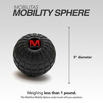 Mobility Sphere - 5 Inch Large Massage Ball Roller, Myofascial Release Ball & Psoas Release Tool - Trigger Point Massage Tool, Foam Roller Mobility for Muscle Recovery