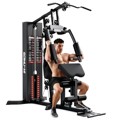 Home Gym, M1 Workout Station with 140LBS Weight Stack, Multifunctional Home Gym Equipment with Pulley System for Full Body Strength Training - style: M1 Pro