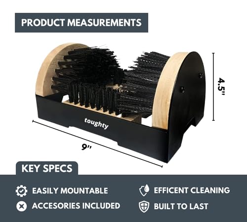 Boot Scrubber with Hand Brush, Heavy Duty Boot Cleaner, Black - style: Boot Scrubber with Hand Brush