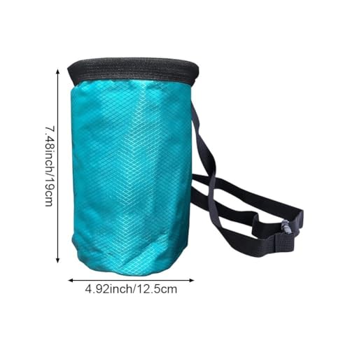 Adjustable Chalk Bag, Waterproof Magnesia Sack with Belt Climbing Chalk Bag Magnesia Powder Pouch for Mountaineering Sports Fitness - color: Blue