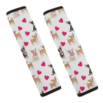 2PCS Breathable Car Seat Belt Pad for Elderly Support, Stroller Pushchair High Chair, Pet Puppy Chihuahua Dog Seat Belt Cushion, Anti-Slip Pad - color: Pattern 319