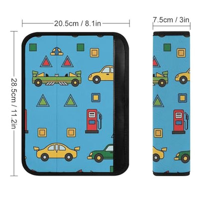 Universal Soft and Comfortable Race Car Cartoon Cars Seat Belt Cover for Kids, Most Cars, 2 Piece Seat Belt Covers Cushion Shock Absorption - color: Pattern 131