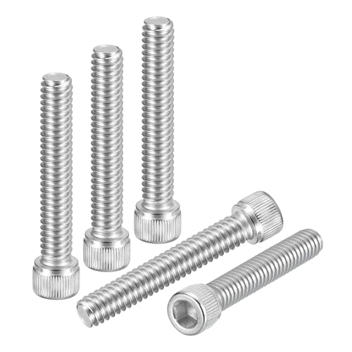 DTGN 1/4"-20x1-1/2 Socket Head Cap Screws Bolts - 50Pack - Good for Road Bicycle, Mountain Bike, Auto, Motorcycle - 304 Stainless Steel Hex Head Metric Screws - Silver - size: 1/4"-20x1-1/2"