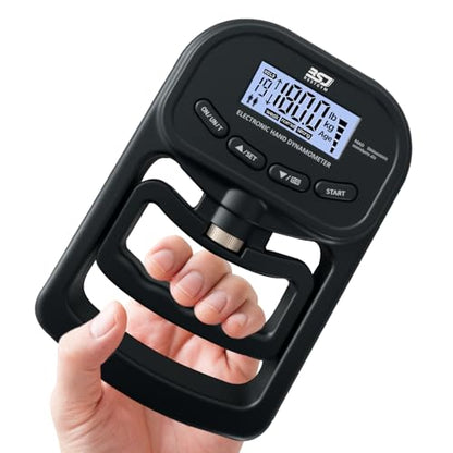 Hand Grip Strength Tester Trainer, 396lbs/180kg Hand Grip Dynamometer with LCD Display, Ideal for Sports, School, and Home Use