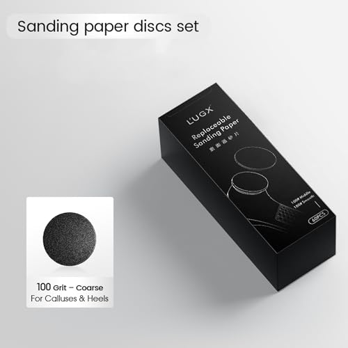 L'UGX 60PCS 100 Grit Sanding Discs for Electric Foot Callus Remover – Replacement Sandpaper Pads for Pedicure Tools, Professional Foot Care Accessories - color: Black - 100 Grit