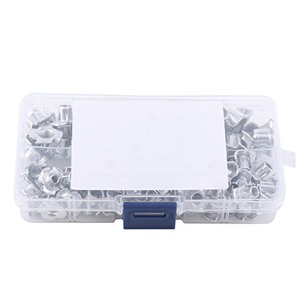 Carbon Steel FOURPRONGED TNUT KIT, 90PCS Assortment M3/M4/M5/M6/M8 for Wood Furniture, Rock Climbing Holds, CABINETRY [Highly and