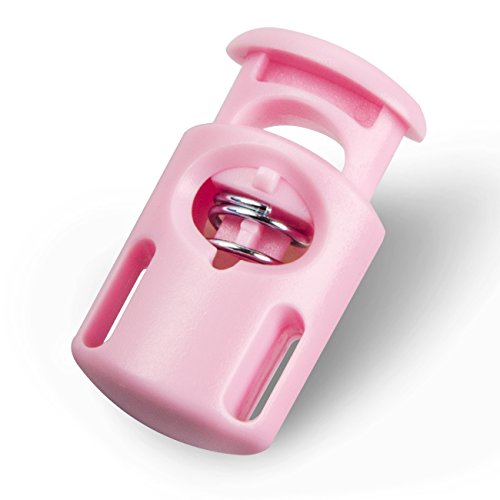 DYZD Plastic Cord Locks End Spring Stop Toggle Stoppers Multi-Colour (10PCS, Pink) - color: Pink