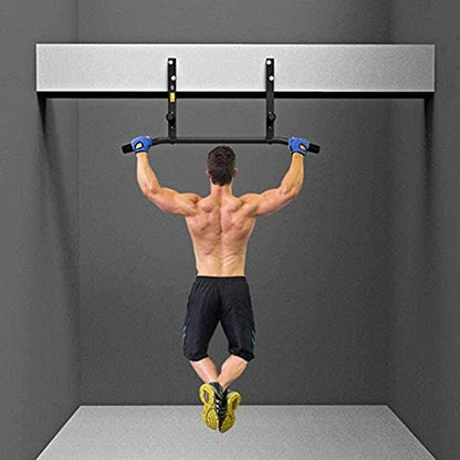 Ceiling Mounted Pull Up Bar, Pull-up Bar Upper Body Training Bar Ceiling Mount Fitness Pull-up Frame with 4 Grip Positions Support up to 300kg with Child Swing