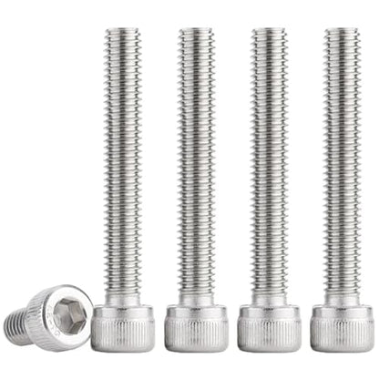 TOP-VIGOR 6Pcs M6-1.0 x 80mm Hex Socket Head Cap Screws, Allen Socket Drive DIN912, 304 Stainless Steel Replacement Machine Fastener Screws for Bicycle Motorcycle Machine Repairment - size: M6 x 80mm x 6pc