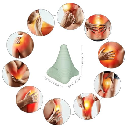 Trigger Point Massage Ball Manual Massager Tool 2.8”×2.9”. Green | Silicone Massage Ball for Muscle Knot Deep Tissue Myofascial Release Physical Therapy Hip Flexor Iliacus Psoas Hand Foot Back - color: Green