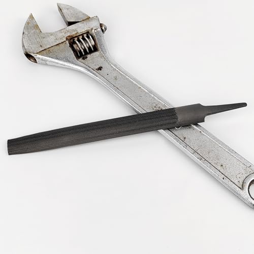 2 Pack Half Round Metal File, Small Sharpening File, 6 Inch Hand File Tools for Wood, Metal, Sharpening (2)