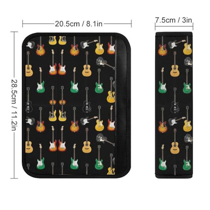 Universal Soft and Comfortable Guitar Black Art Seat Belt Shoulder Pad for Kids, Most Cars, 1 Pair Seat Belt Covers Cushion Anti-Slip Pad - color: Pattern 1189