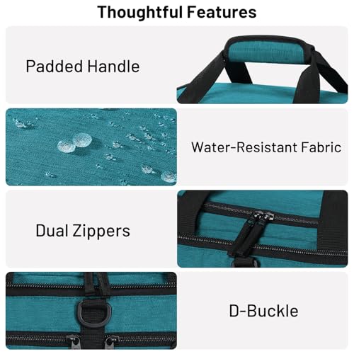 MIER Packable Travel Duffle Bag with Shoe Compartment, 50L, Teal | Foldable Weekender Duffel; Multi-Pockets; Adjustable Shoulder Strap; Luggage Sleeve; Travel, Sports, Camping, Gym - color: Teal, size: 50L