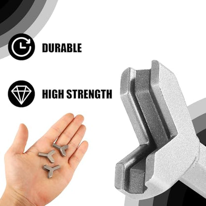 3pcs Hooks Driver Y Shape, Carbon Steel Power Wing Nut Driver Bit Set Practical Slot Wing Nuts Drill Bit Socket Tool Eye Y Cup Hook Driver for Wall and Ceiling Hook Screw Installation