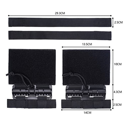 Tactical MOLLE Vest Quick Release Buckle Set Fast Fit Molle Side Belt Cummerbund Straps for JPC CPC NCP XPC 420 Vest - color: Black