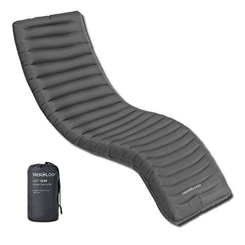 TREKOLOGY UL80 Ultralight Sleeping Pad – Inflatable Camping Sleeping Pad - 40D Nylon Compact Hiking Mat – Lightweight Air Mattress for Backpacking & Tent Camping