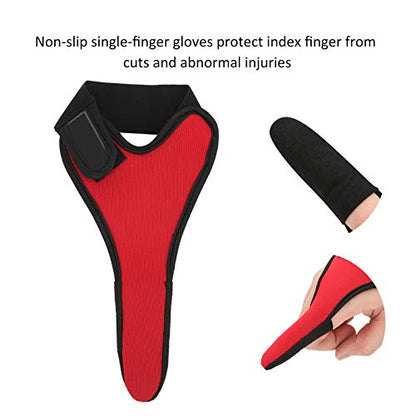 Milltrip 3Pcs Fishing Single Finger Protector, Non-Slip Unisex Elastic Glove for Fishing, Cycling, and Outdoor Activities, Quick-Dry Polyester Fabric