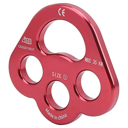 aqxreight Rope 3 Holes Force Rigging Plate Divider Finger Force Clim EquipmentBlack Each and of The Rigging Plate Minimize Wear and 3 Holes Rigging PlateRigging Plate Divider Plate3 - color: Wine Red