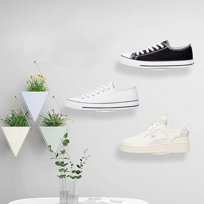 Acrylic Floating Shoe Rack (Set of 6) Wall Mount Display Shoe Rack Transparent Storage Rack for Home Use Sneaker Display Rack with Screws and Anchors