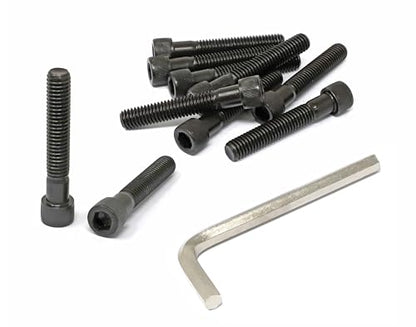 iexcell 10 Pcs 3/8-16 x 2-1/4" Partially Threaded Alloy Steel 12.9 Grade Hex Socket Head Cap Screws Bolts Kit, Black Oxide Finish - size: 3/8-16 x 2-1/4" ( Partially Threaded )