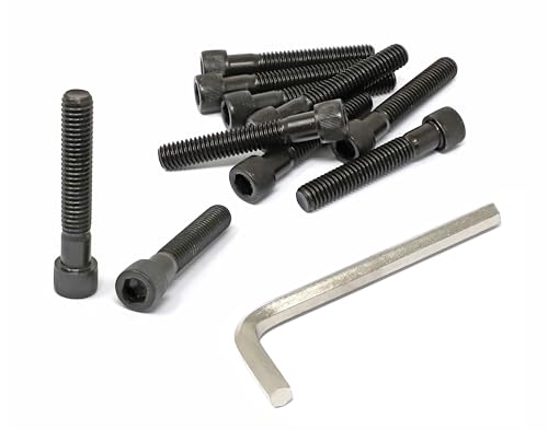 iexcell 10 Pcs 3/8-16 x 2-1/4" Partially Threaded Alloy Steel 12.9 Grade Hex Socket Head Cap Screws Bolts Kit, Black Oxide Finish - size: 3/8-16 x 2-1/4" ( Partially Threaded )