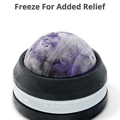 Body Back FSA Eligible Manual Massage Roller Ball | Deep Tissue Roller & Lacrosse Ball - Handheld Massager for Sore Muscles & Joint Pain | 360° Mobility Therapy Ball for Athletes & Fitness Recovery - color: Purple