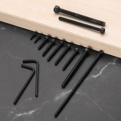 uxcell 30Pcs Hex Socket Head Cap Screws Bolts, M3x20mm 304 Stainless Steel Socket Drive Machine Screws Bolts with Nuts, Full Threaded, Black - size: M3x20mm